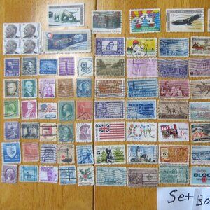 COPY - Lot Of 100 Assorted U.S. Stamps mostly from 1950 through 1981
